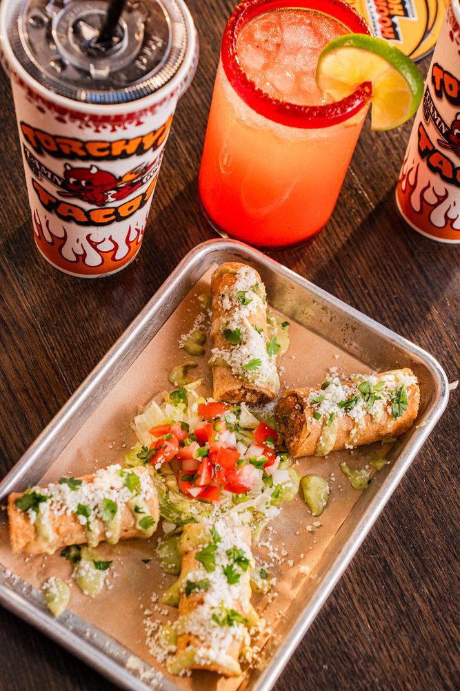 Food from Torchy's Tacos