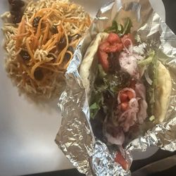 Lamb Gyro with their specialty rice