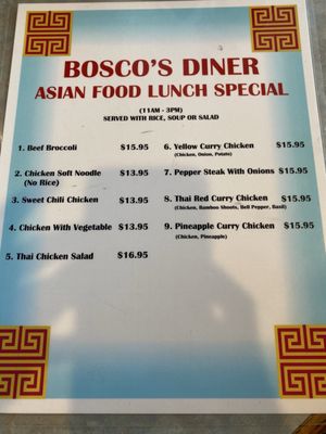 Menu photo 1 Bosco's Diner Victorville, CA