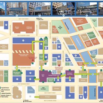 Milwaukee Skywalk - Map of skywaukee - Walking Tours Near Me - Milwaukee, Wisconsin