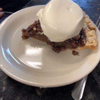 Blue Bonnet Cafe - My friend's pecan pie with ice cream - Desserts Near Me - Marble Falls, Texas Blue Bonnet Cafe - My friend's pecan pie with ice cream - Desserts Near Me - Marble Falls, Texas