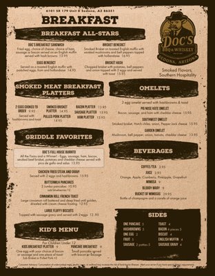Menu photo 2 Doc’s BBQ & Whiskey Sedona, AZ Menu photo 2 Doc’s BBQ & Whiskey Sedona, AZ