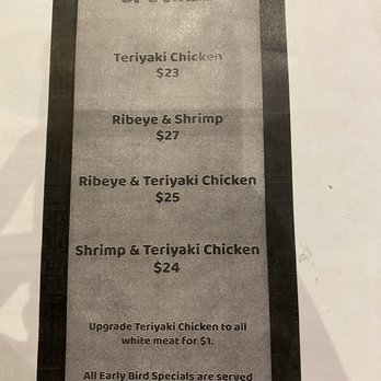 AQUINO'S Japanese Steakhouse and Sushi Bar - Early bird menu - Japanese Near Me - Murrells Inlet, South Carolina AQUINO'S Japanese Steakhouse and Sushi Bar - Early bird menu - Japanese Near Me - Murrells Inlet, South Carolina
