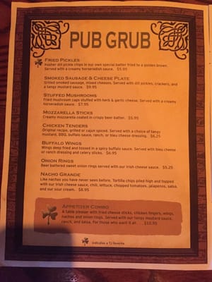 Menu photo 8 TJ Mulligan's Memphis, TN Menu photo 8 TJ Mulligan's Memphis, TN