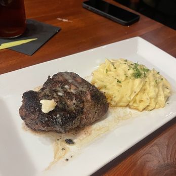 Harvey Johns Steakhouse - Filet, with compound butter, and mashed potatoes - Steakhouses Near Me - Angier, North Carolina Harvey Johns Steakhouse - Filet, with compound butter, and mashed potatoes - Steakhouses Near Me - Angier, North Carolina