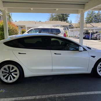 Rocky Mountain Windowtint - Tesla 2021 Model 3 30% front windows 15% rear windows - Car Window Tinting Near Me - Livermore, California Rocky Mountain Windowtint - Tesla 2021 Model 3 30% front windows 15% rear windows - Car Window Tinting Near Me - Livermore, California