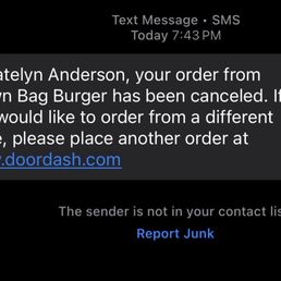 Cancellation of order after an hour and a half of waiting for delivery.