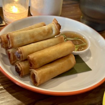 Tabachoy - Lumpia (fried pork spring rolls with garlic + chili gastrique) - Filipino Near Me - Philadelphia, Pennsylvania Tabachoy - Lumpia (fried pork spring rolls with garlic + chili gastrique) - Filipino Near Me - Philadelphia, Pennsylvania