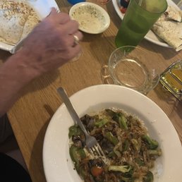 Vegetable stir fry, quesadillas