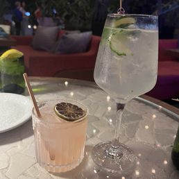 Rosita La Margarita (left) Cucumber Spritz (right) so good!!