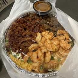 Steak, Shrimp & Bacon
