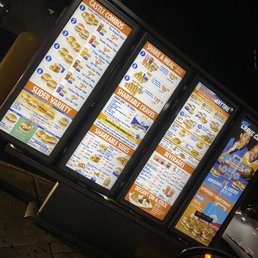 the menus of a fast food restaurant the menus of a fast food restaurant