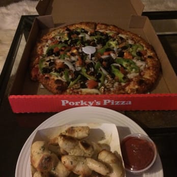 Porky's Pizza - Veggie pizza and garlic knots ! - Pizza Near Me - Corona, California Porky's Pizza - Veggie pizza and garlic knots ! - Pizza Near Me - Corona, California
