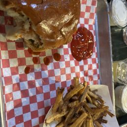 Legend Chicken Sandwich and fries