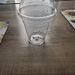 The ice tea cup my son in law was charged for I hope his tip equalled the treatment we received. The ice tea cup my son in law was charged for I hope his tip equalled the treatment we received.