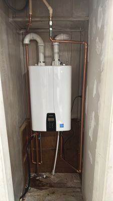Tankless water heater experts - When it comes to hot water, there are many options. these customers wanted the ability to have endless hot water due to their family size. Tankless water heaters offer cost saving to the homeowner over the course of the life of their heater.
Call today to get information on your next tankless water heater Tankless water heater experts - When it comes to hot water, there are many options. these customers wanted the ability to have endless hot water due to their family size. Tankless water heaters offer cost saving to the homeowner over the course of the life of their heater.
Call today to get information on your next tankless water heater