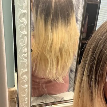 Pampered Hair Haven - Uneven due to a huge area where no micro links were placed - Hair Extensions Near Me - New Brighton, Minnesota Pampered Hair Haven - Uneven due to a huge area where no micro links were placed - Hair Extensions Near Me - New Brighton, Minnesota