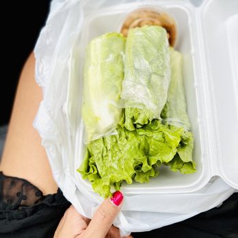 Pho Ngon - The fresh rolls with grilled chicken $7.99! They pretty much rolled the lettuce in rice paper.. half way! - Vietnamese Near Me - St. Catharines, Ontario Pho Ngon - The fresh rolls with grilled chicken $7.99! They pretty much rolled the lettuce in rice paper.. half way! - Vietnamese Near Me - St. Catharines, Ontario