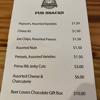 King's Road Brewing Company - Menu - Breweries Near Me - Haddonfield, New Jersey