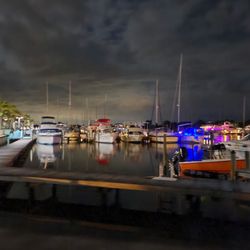 Harborside Suites at Little Harbor - In front of the hotel at night on the Bay Side