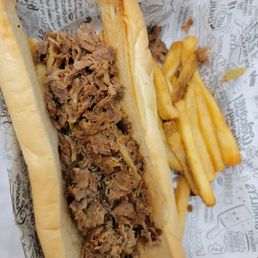 Cheesesteak and fries