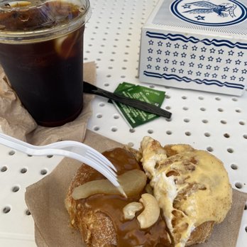 Parlor Doughnuts - Pumpkin chai cheesecake, caramel apple cashew (both seasonal flavors), cold brew - Donuts Near Me - Oceanside, California Parlor Doughnuts - Pumpkin chai cheesecake, caramel apple cashew (both seasonal flavors), cold brew - Donuts Near Me - Oceanside, California