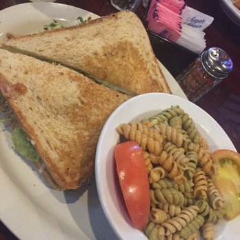 Angry Dog - The Natural with chicken added for $5, along with a side of pasta salad. Doesn't taste anything special for being $16 - Bars Near Me - Dallas, Texas