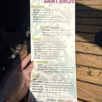 Saint Anejo - Menu - Cocktail Bars Near Me - Nashville, Tennessee