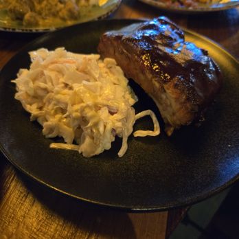 Le Grand - Espresso Ribs w/coleslaw (ribs were fall off the bone tender and yummy) - Cocktail Bars Near Me - Pasadena, California Le Grand - Espresso Ribs w/coleslaw (ribs were fall off the bone tender and yummy) - Cocktail Bars Near Me - Pasadena, California