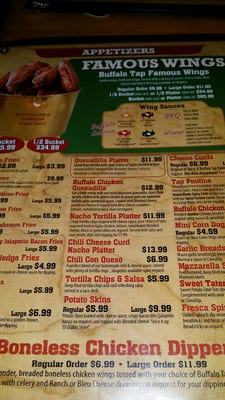 Menu photo 4 Buffalo Tap Savage, MN