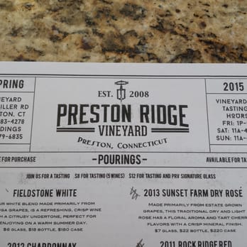 Preston Ridge Vineyard - Wineries Near Me - Preston, Connecticut