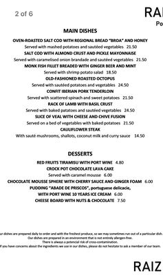 Menu photo 2 RAIZ Porto, 13