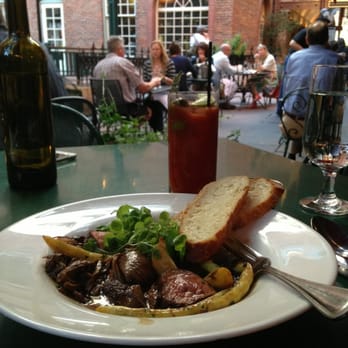 Bistro Vendôme - Lamb Loin, Dill Infused Bloody Mary and a wonderful ambiance. - French Near Me - Denver, Colorado