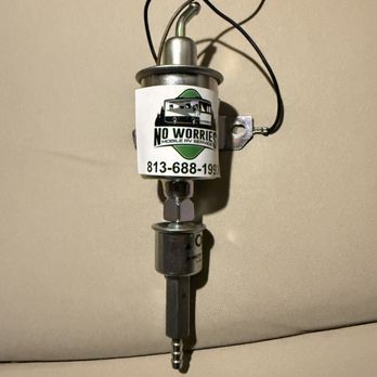 No Worries RV - They conceal counterfeit fuel pump with a sticker. - RV Repair Near Me - Riverview, Florida No Worries RV - They conceal counterfeit fuel pump with a sticker. - RV Repair Near Me - Riverview, Florida