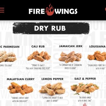 Fire Wings - Dry Rubs - Chicken Wings Near Me - Alameda, California