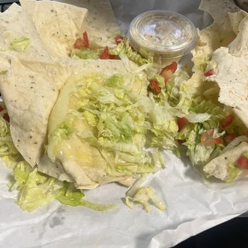 Bluffington's Cafe - Supposed to be a buffalo chicken wrap - Cafes Near Me - Lake Bluff, Illinois