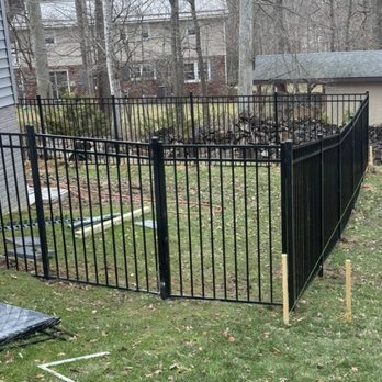Hilling Solutions - Installing new Ashbury style aluminum fence. - Handyman Near Me Hilling Solutions - Installing new Ashbury style aluminum fence. - Handyman Near Me