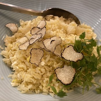 Qi Austin - Truffle Egg Fried Rice $33 include the Truffle - Dim Sum Near Me - Austin, Texas