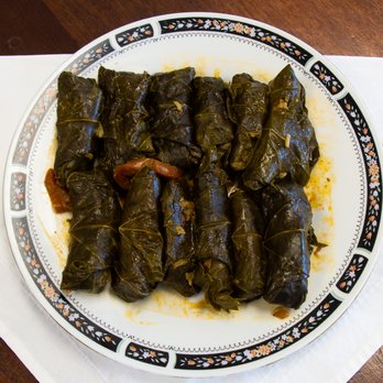Haddad's MiddleEastern Groceries - Vegan plate from grape leaves filled with rice and mixed vegetables. - Middle Eastern Near Me - Poughkeepsie, New York