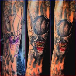 Limitless Graffix Tattoo Studio - Batman who laughs by Mitch