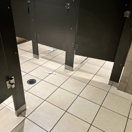 Womens bathroom... tp all over the floors, garbage was over flowing. Lucky there was even tp in the stalls. Womens bathroom... tp all over the floors, garbage was over flowing. Lucky there was even tp in the stalls.