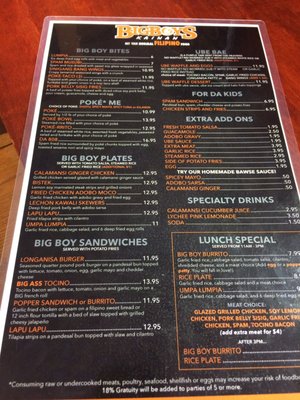 Menu photo 6 Big Boys Kainan Kent, WA Menu photo 6 Big Boys Kainan Kent, WA