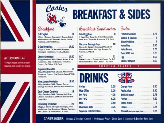 Menu photo 2 Cosies Brockville, ON Menu photo 2 Cosies Brockville, ON