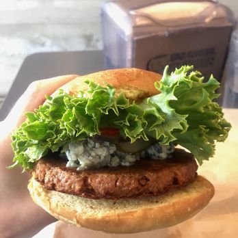 Big Wheel Burger - Big Wheel Beyond Veggie Burger with spicy sauce - about $10. Only complaint is menu board doesn't describe what's in burgers. - Burgers Near Me - Victoria, British Columbia