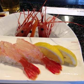 Sushi Kara - The antennae were still moving on these LIVE amaebi... the meat was extremely sweet, clean, & fresh. Heads fried up later! - Asian Fusion Near Me - Long Beach, California Sushi Kara - The antennae were still moving on these LIVE amaebi... the meat was extremely sweet, clean, & fresh. Heads fried up later! - Asian Fusion Near Me - Long Beach, California