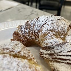 Torretta's Bakery & Ice Cream - Lobster tail, homemade cream, thinking maybe marscapone and ricotta with a little powdered sugar.