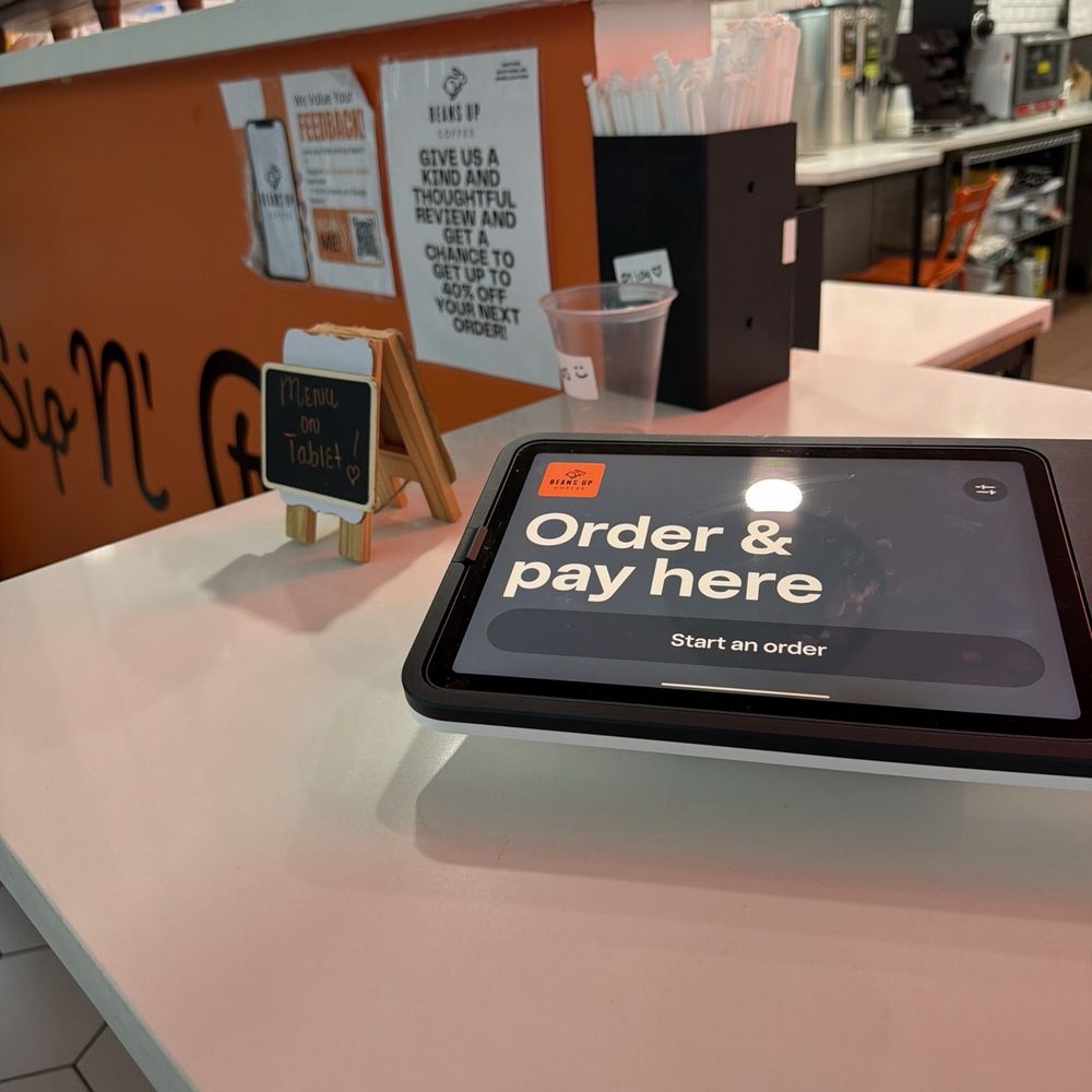 Beans Up Coffee - Order tablet at counter - Coffee & Tea Near Me - Houston, Texas