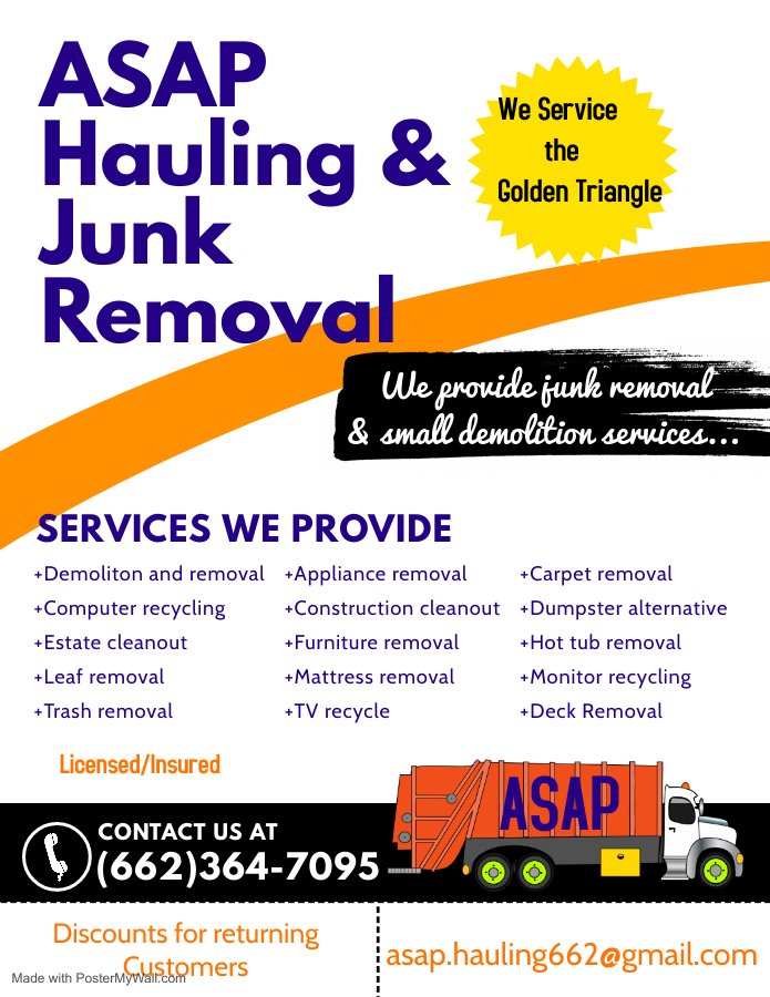 Slide of ASAP Hauling and Junk Removal