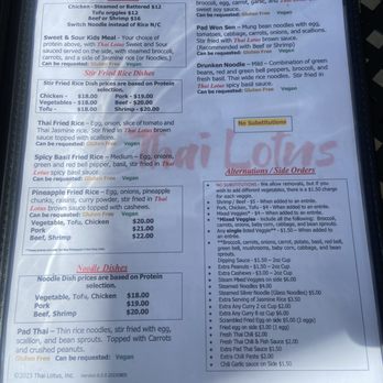 Thai Lotus - Menu - Thai Near Me - Cary, North Carolina Thai Lotus - Menu - Thai Near Me - Cary, North Carolina
