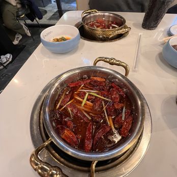 Blue Sakura - Szechuan Spicy Broth, Crushed Cucumber - Hot Pot Near Me - Boston, Massachusetts Blue Sakura - Szechuan Spicy Broth, Crushed Cucumber - Hot Pot Near Me - Boston, Massachusetts